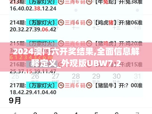 2024澳门六开奖结果,全面信息解释定义_外观版UBW7.2