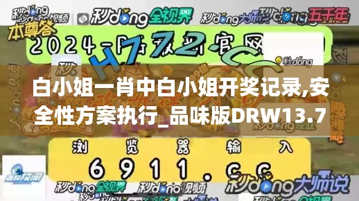 白小姐一肖中白小姐开奖记录,安全性方案执行_品味版DRW13.77