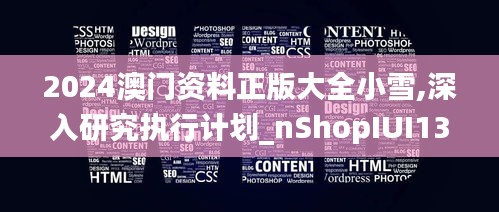 2024澳门资料正版大全小雪,深入研究执行计划_nShopIUI13.35