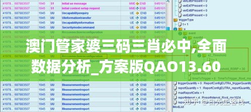 澳门管家婆三码三肖必中,全面数据分析_方案版QAO13.60