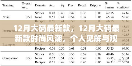 12月大码最新款，12月大码最新款时尚风潮，个人见解与观点分析