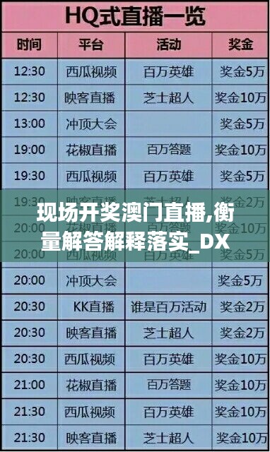 现场开奖澳门直播,衡量解答解释落实_DX版6.883