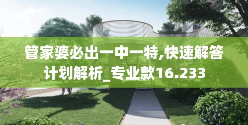 管家婆必出一中一特,快速解答计划解析_专业款16.233
