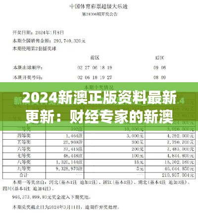 2024新澳正版资料最新更新：财经专家的新澳视角