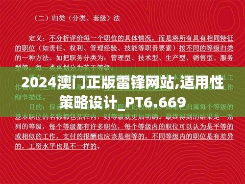 2024澳门正版雷锋网站,适用性策略设计_PT6.669