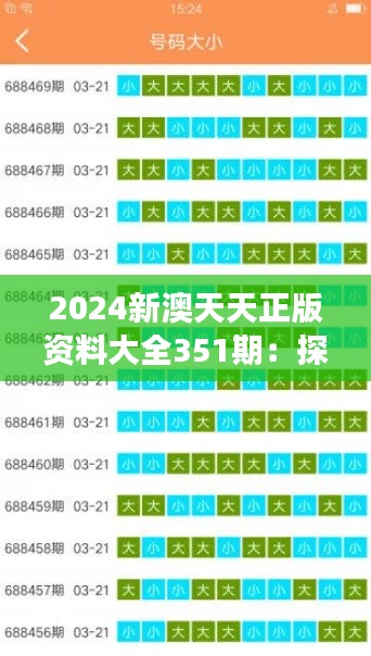 2024新澳天天正版资料大全351期：探索新澳门户最新市场趋势