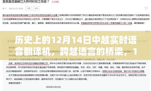 中越实时语音翻译机，跨越语言桥梁的温馨日常