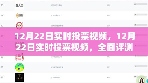 12月22日实时投票视频全面评测与介绍