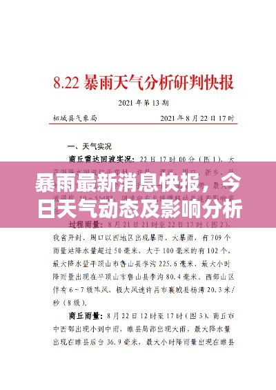 暴雨最新消息快报，今日天气动态及影响分析