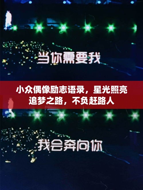 小众偶像励志语录，星光照亮追梦之路，不负赶路人