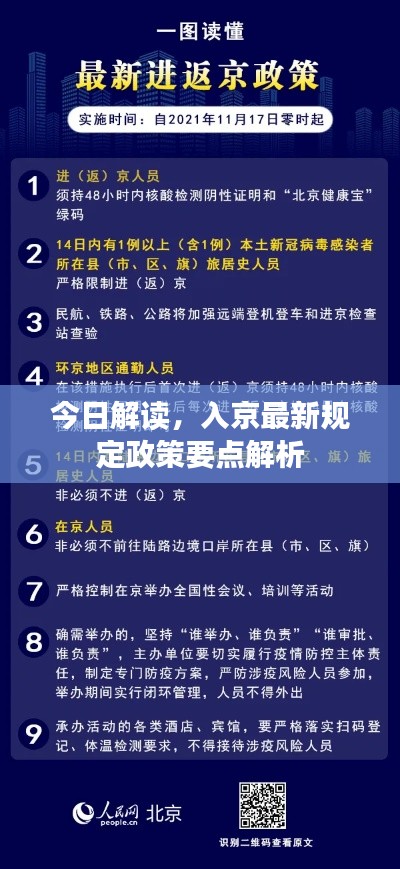 今日解读，入京最新规定政策要点解析