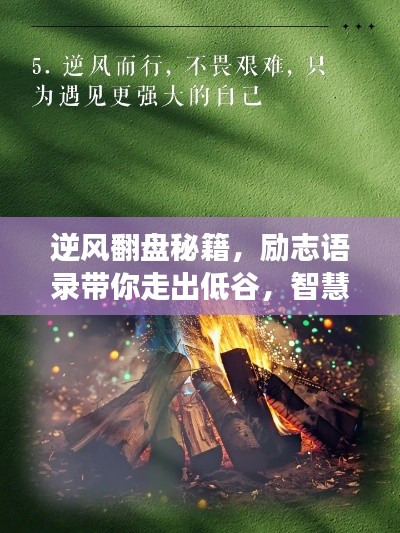 逆风翻盘秘籍，励志语录带你走出低谷，智慧勇气重塑辉煌人生