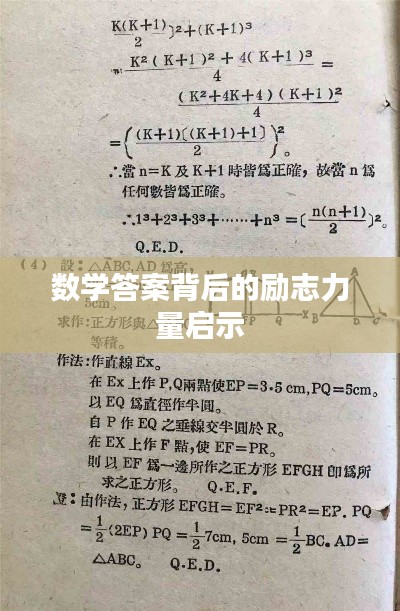 数学答案背后的励志力量启示