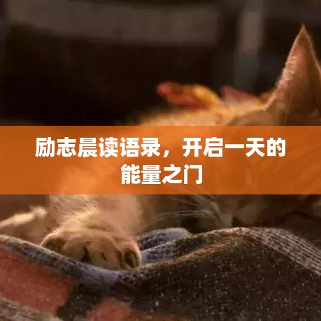 励志晨读语录，开启一天的能量之门