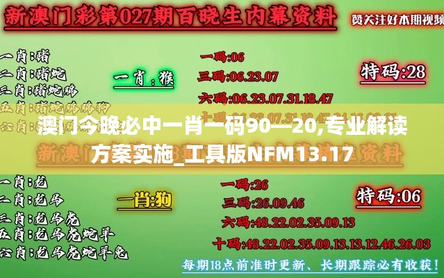 澳门今晚必中一肖一码90—20,专业解读方案实施_工具版NFM13.17