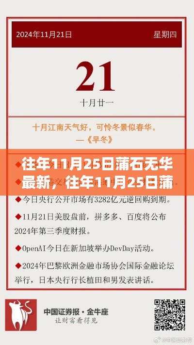 往年11月25日蒲石无华最新动态解析及报道