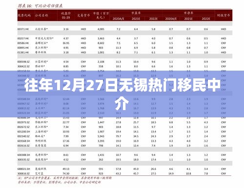 无锡往年12月移民中介热门选择指南