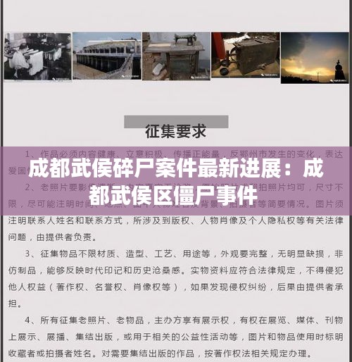 成都武侯碎尸案件最新进展：成都武侯区僵尸事件 